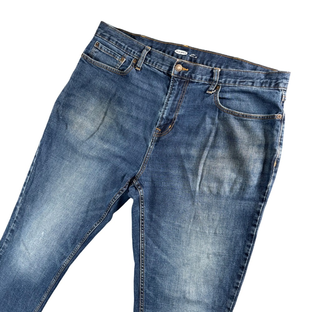 Old Navy Men's Straight‎ Fit Jeans Dark Wash Classic Denim Waist 40 Inseam 33